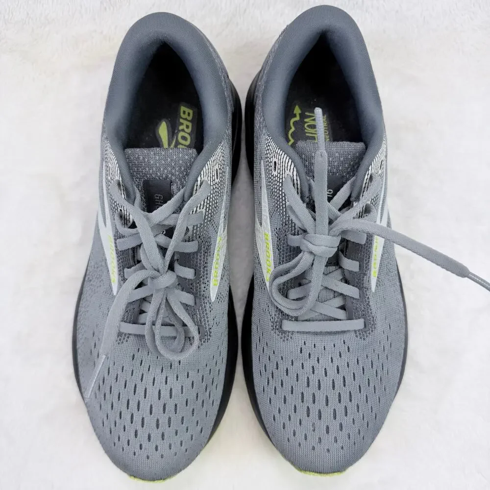 Brooks Ghost 16 Mens Running Shoes Primer Grey Lime Size 8 D Medium